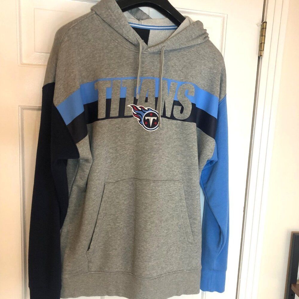 Nike Tennessee Titans NFL Sweatshirt Hoodie Grey/ 2 Tone Blue Large